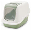 Nestor Hooded Cat Litter Box White/Green frá Beeztees