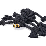 Beeztees Halloween Flossy Spider, svört könguló úr bómullarkaðli