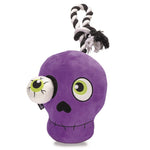 Beeztees Halloween Skull, fjólublá hauskúpa með bómullarkaðli