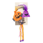 Beeztees Halloween Boeh, þrjú kattaleikföng: grasker, bolti og draugur