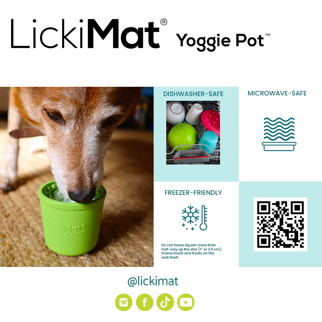 LickiMat Yoggie Pot — uppþvottavélar-, frysti- og örbylgjuofnsþolið