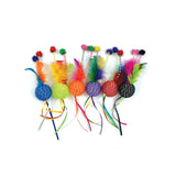 Happy Pet Tabby Patch Glitter Ball Rattler