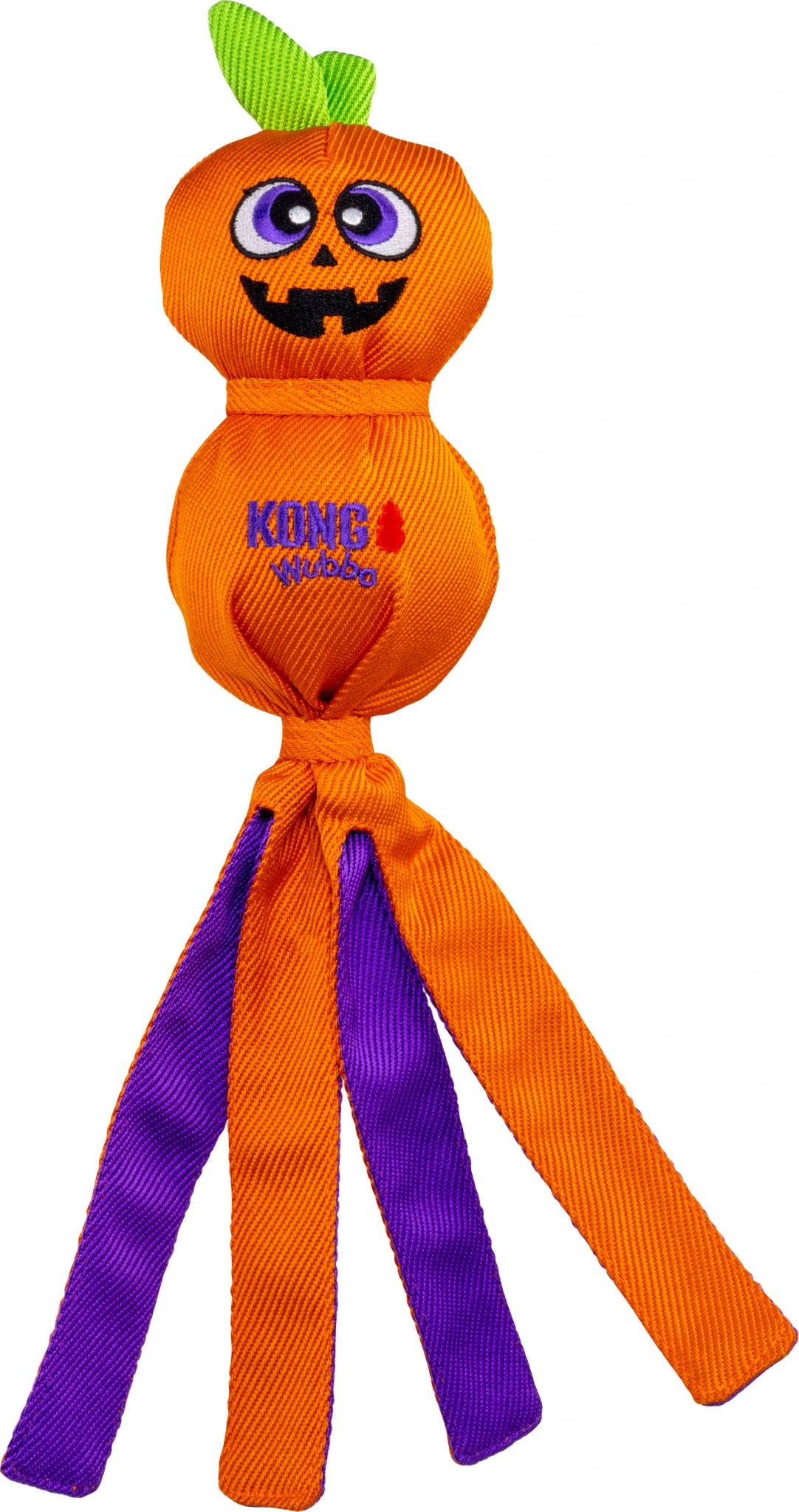 KONG Halloween Wubba Ballistic Jack-O-Lantern, appelsínugult grasker með löngum böndum