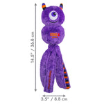 KONG Halloween Wubba Monster, fjólublátt eineygt skrímsli með röndóttum böndum