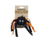 Beeztees Halloween kattaleikfang, appelsínugul og svört könguló