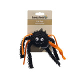 Beeztees Halloween kattaleikfang, appelsínugul og svört könguló
