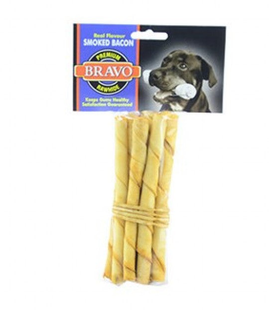Bravo Bacon Twisted Sticks 25cm - 10pk