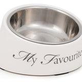 Beeztees Dinner Bowl My Fav Cat - White