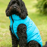 Hugo & Hudson Reversible Dog Puffer Jacket – Blue and Grey