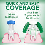 Vet's Best Triple Headed Toothbrush hlið