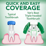 Vet's Best Triple Headed Toothbrush hlið