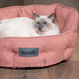 Scruffs Seattle Cat Bed - Coral Pink
