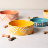 Scruffs Aztec Food Bowl Sunflower 15cm