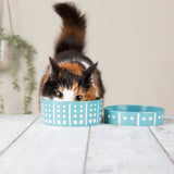 Scruffs Aztec Pet Saucer Turquoise 13cm