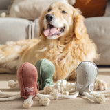 Velvet Dog Toy Octo Aisha Grey 15
