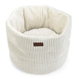 Cat Basket Ribbed Ljós Grá 50X50X35