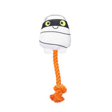 Beeztees Halloween Rope Ghost, mjúkur draugur með appelsínugulum kaðli