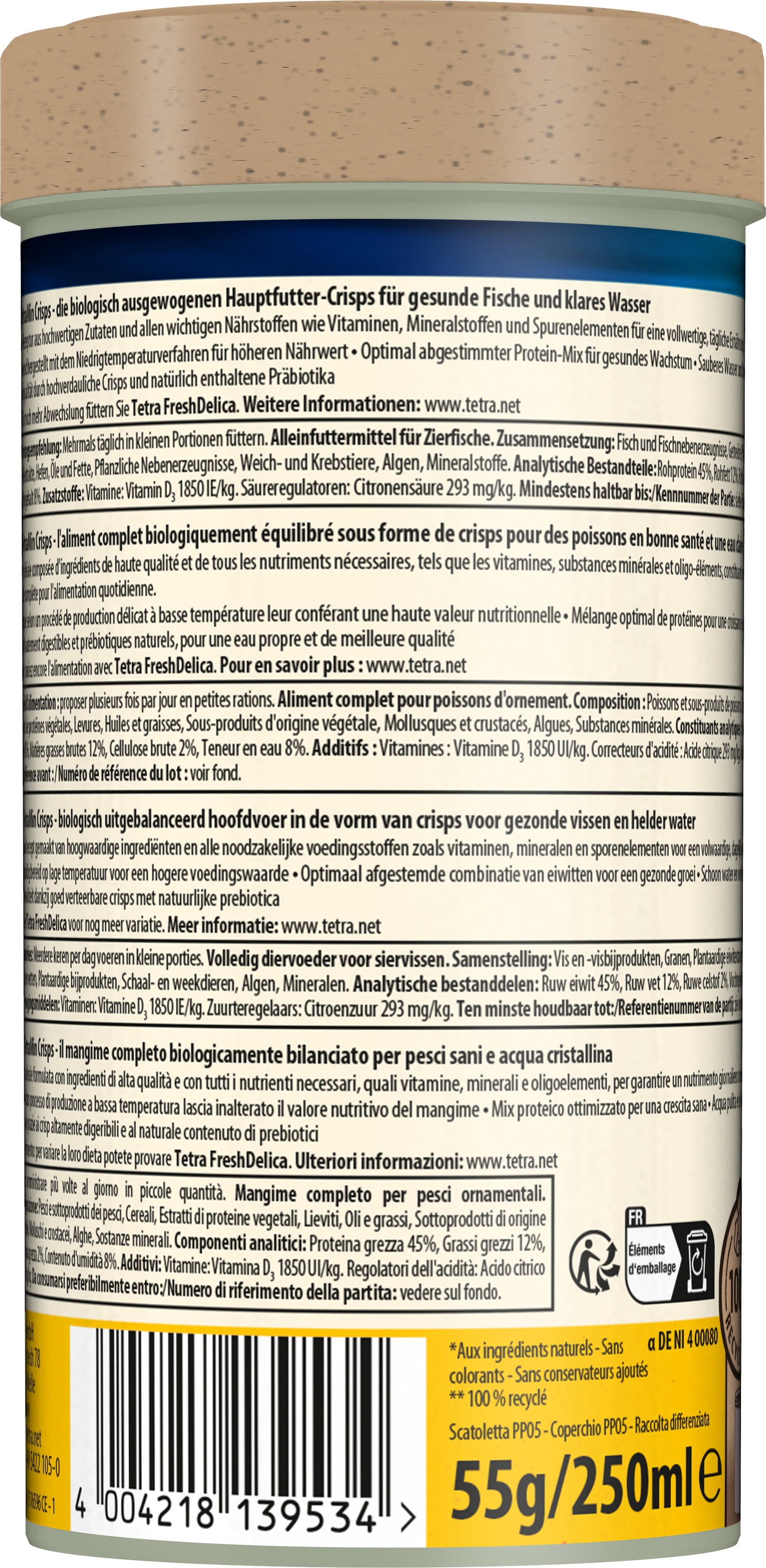 TetraMin Crisps 100ml umbúðir bakhlið