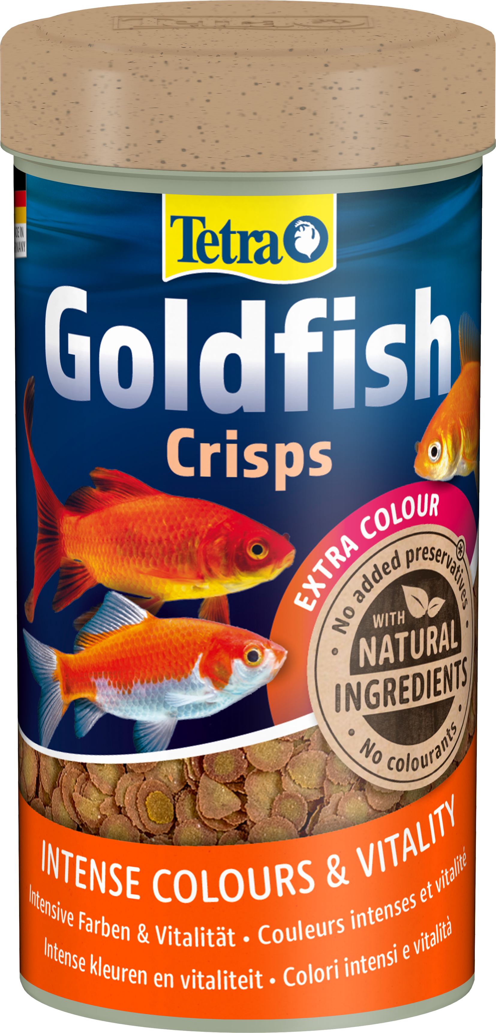 Tetra Goldfish Crisps 100ml umbúðir framhlið
