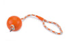 Beeztees Rubber Ball With Cord - Orange