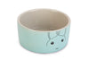 Beeztees Joela Ceramic Rabbit Bowl - Grey/Mint