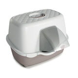 Stefanplast Tres Chic Outdoor Cat Litter Box White Grey