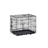 Beeztees Foldable Wire Dog Crate 2-Door Black