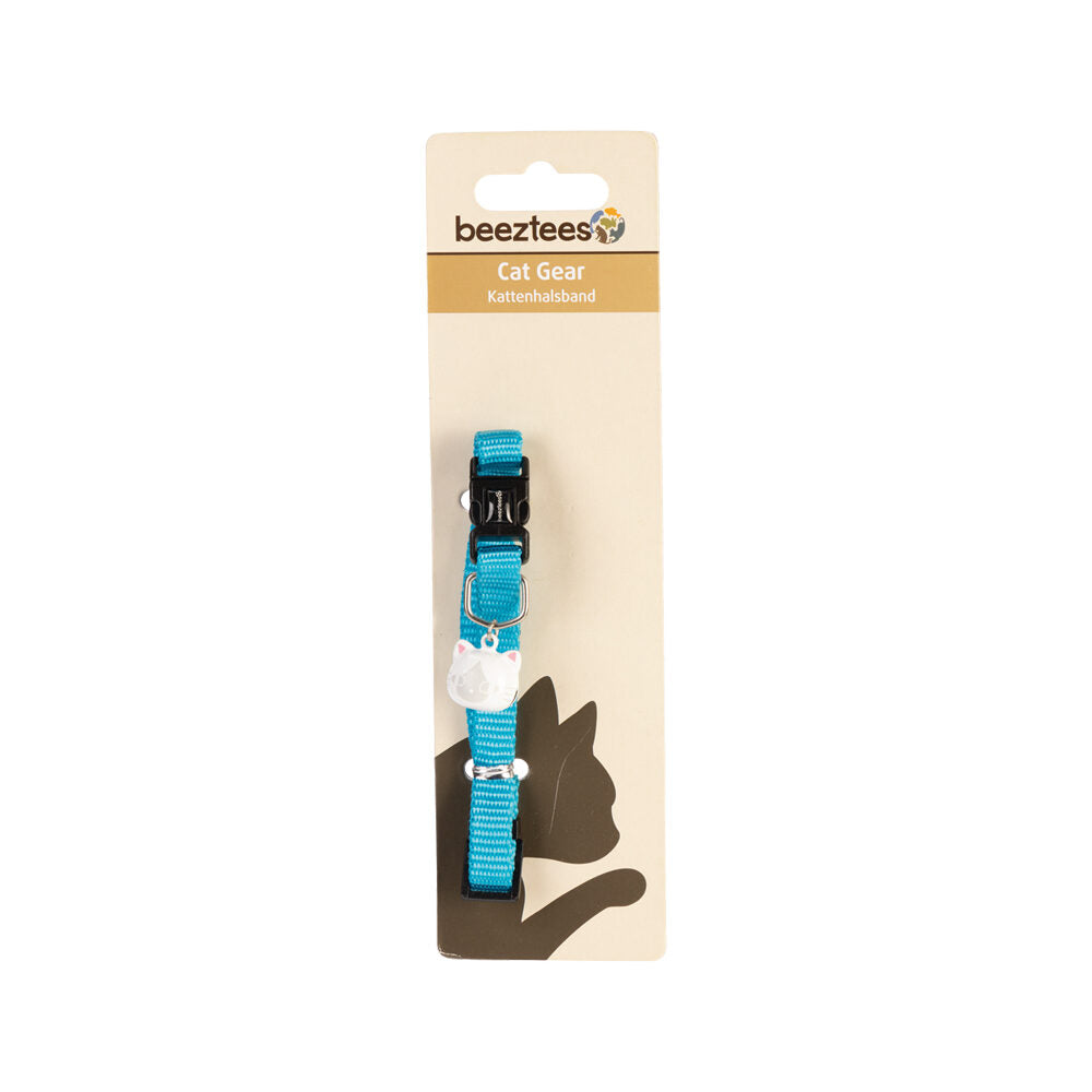 Beeztees Nylon Cat Collar Uni Blue - retail packaging
