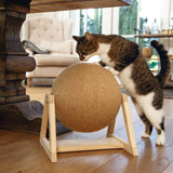 Designed by Lotte Xem Cat Scratch Globe on Wooden Stand 34cm