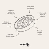 District 70 Bamboo Cat Slow Feeder - 13,5cm