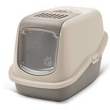 Nestor Happy Planet Hooded Cat Litter Box Grey