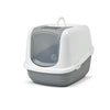Nestor Jumbo Hooded Cat Litter Box White/Grey (XL) frá Beeztees