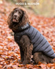 Hugo & Hudson Reversible Dog Puffer Jacket - Black and Grey