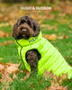 Hugo & Hudson Reversible Dog Puffer Jacket - Green and Navy