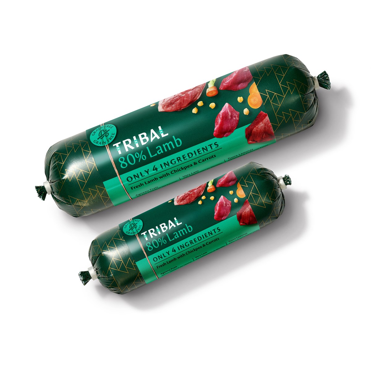 TRIBAL 80% Lamb blautfóður í pylsuformi