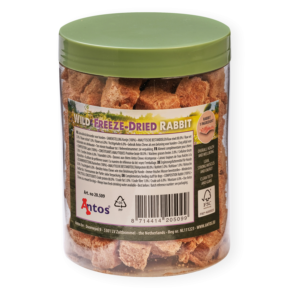 Antos WILD Freeze-Dried Rabbit 90 gr – Dýrabær