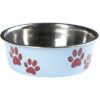 Karlie Bowl Paw Motive Blue - 12cm