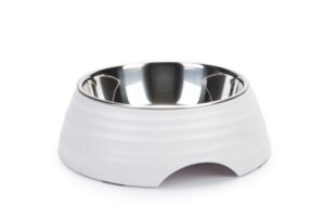 BZ Mela Dog Bowl Rimpu White 22