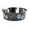 Karlie Bowl Paw Motive Black - 12cm