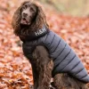 Hugo & Hudson Reversible Dog Puffer Jacket Black and Grey - Large