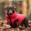 Hugo & Hudson Reversible Dog Puffer Jacket Red and Navy - Large