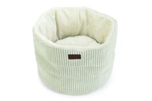 Cat Basket Ribbed Ljós Grá 50X50X35